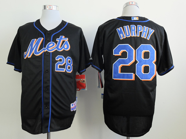Men New York Mets #28 Murphy Black MLB Jerseys->->MLB Jersey